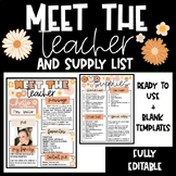 Meet the Teacher and Supply List {Retro Daisy Theme}