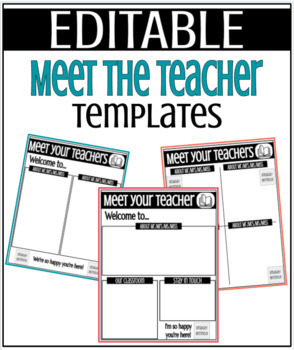 Preview of Meet the Teacher letter templates