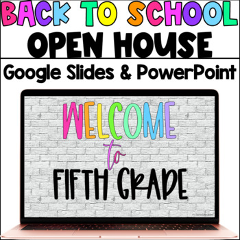 Preview of Meet the Teacher or Open House [Bright] Google Slides & Powerpoint Ideas