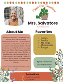 Meet the Teacher template~~~ Earth tones/ wildflowers/plants