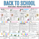 Meet the Teacher with Back to School Parent Welcome Letter