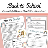 Meet the Teacher with Back to School Parent Welcome Letter