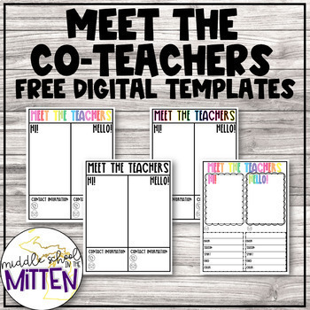 Preview of Meet the Teachers Digital Templates - Perfect for Coteachers & Special Ed Teams!