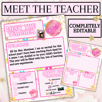 Preview of Meet the teacher - Editable
