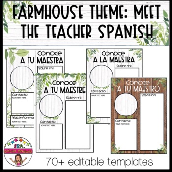 Preview of Meet the teacher- Spanish Farmhouse Theme