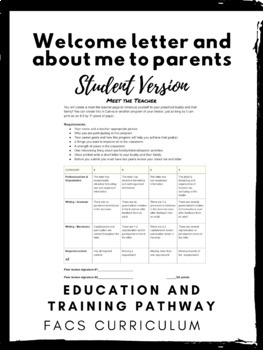 Preview of Meet the teacher student version for ECE practicum 