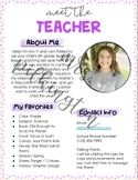 Meet the teacher template 