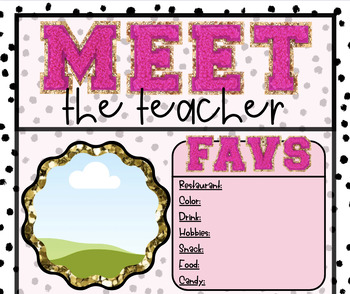 Preview of Meet the teacher template