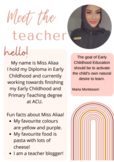 Meet the teacher template