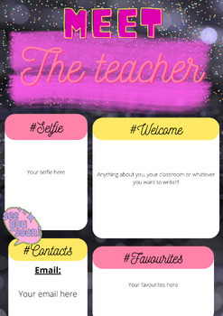 Preview of Meet the teacher template