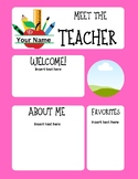 Meet the teacher template (editable)