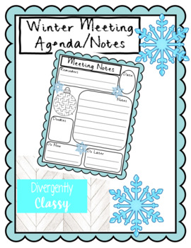 Preview of Meeting Agenda Notes sample freebie