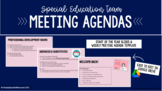 Meeting Agenda Slides for Special Education Teams & Paras 
