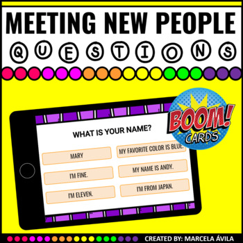 Preview of Meeting New People Boom Cards™ Distance Learning