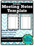 Meeting Notes Organizer for a Teacher Organization Binder 