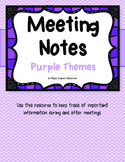 Meeting Notes - Purple Themes
