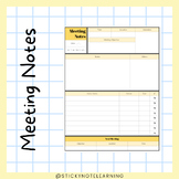 Meeting Notes Template for Teachers, Instructional Coaches