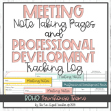 Meeting Notes and Professional Development Log - Boho Farm