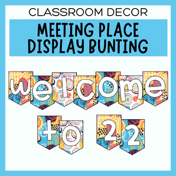 Preview of Meeting Place Art Themed Classroom Welcome Door | Bulletin Board Display