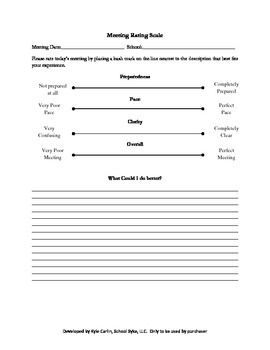 Preview of Meeting Rating Scale