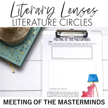 Preview of Literary Lenses Literature Circles: A Book Club Meeting of the Masterminds