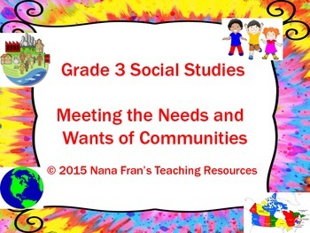 Preview of Grade 3 Social Studies: Meeting the Needs and Wants of People