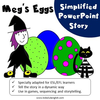 Preview of Meg's Eggs Simplified Powerpoint Story | ESL EFL Resource