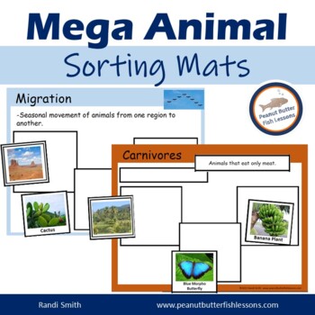 Preview of Mega Set of Animal Sorting Mats for Science Centers
