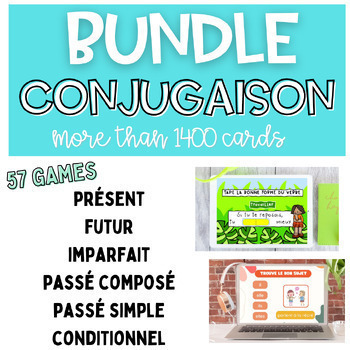 Preview of END OF YEAR MEGA BUNDLE Flash SALE | French Verbs Tenses CONJUGAISON
