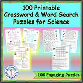 Mega Bundle: 100 Crossword & Word Search Puzzles for Scien