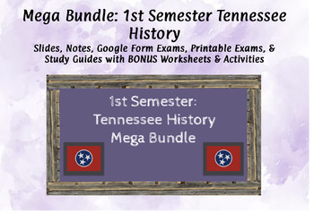 Preview of Mega Bundle: 1st Semester Tennessee History- Indigenous People - Reconstruction