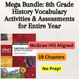 Mega Bundle 8 Grade U.S. History McGraw Hill Vocabulary Ac