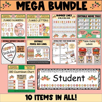 Preview of Mega Bundle, It's Simply A Safari, Classroom Management/Decor, Back to School
