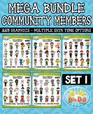 Community Members Mega Bundle Clipart Set 1 {Zip-A-Dee-Doo