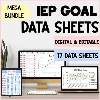 Preview of IEP Data Collection Digital Trackers - Student Data Tracking Sheets - Special Ed