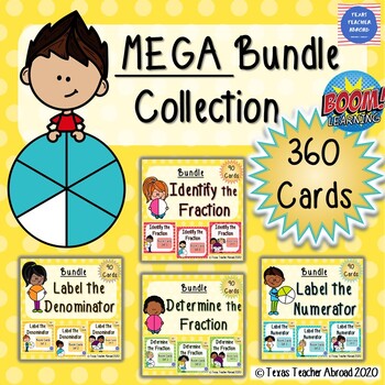 Preview of Mega Bundle: Discovering Fractions (12 decks) Boom Cards™