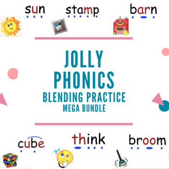 Preview of Jolly Phonics Decodable Word Blends PPTs (800+ Slides)