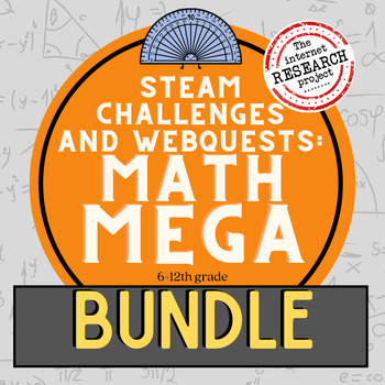 Preview of Mega Bundle Math STEAM Activities and Webquests for Middle and High School