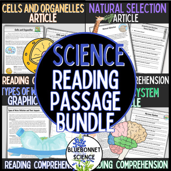 Preview of Middle School Science Reading Passages Mega Bundle