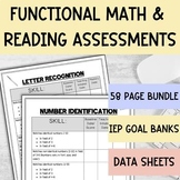 Bundle Reading & Math Skill Assessments & IEP Goal Banks -