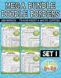 Thin Doodle Frame Borders Mega Bundle Set 1 {Zip-A-Dee-Doo