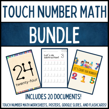 Preview of Mega Bundle - Touch Number Math Numbers 0 - 9!