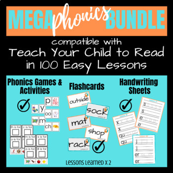 Preview of Mega-Bundle compatible with Teach Your Child To Read in 100 Easy Lessons