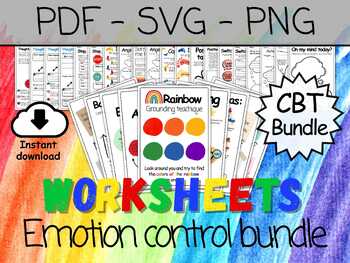 Preview of Mega Bundle for Emotional Control - Worksheets and Posters