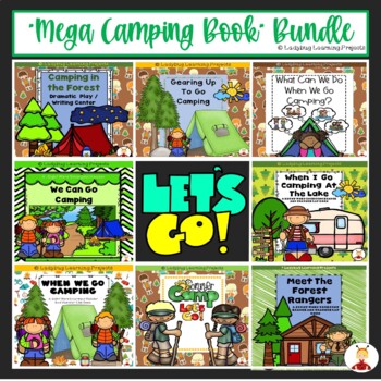 Preview of Mega Camping Books Bundle (Emergent Readers and Teacher Lap Book)