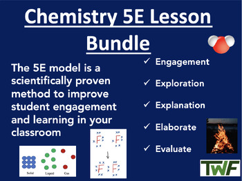Preview of Mega Chemistry 5E Lesson Collection – Fully Editable and Growing Bundle