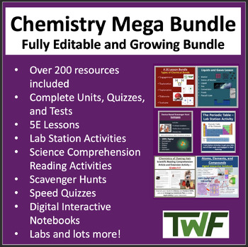 Preview of Mega Chemistry Collection - Fully editable and growing chemistry bundle