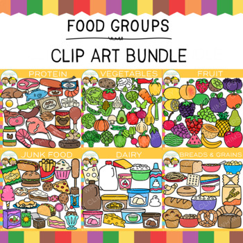 Preview of Food Groups Clip Art Bundle