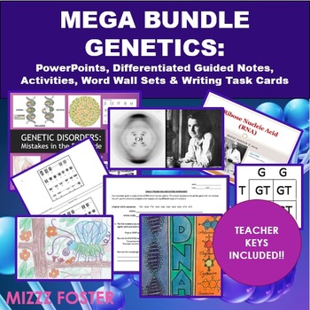Preview of Mega Genetics / DNA / Chromosomes Bundle: PowerPoints, Notes and Activities
