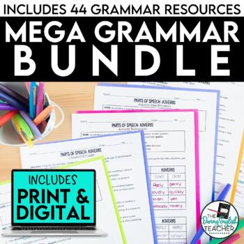 Preview of Mega Grammar Bundle for Secondary ELA - activities, quizzes - PRINT & DIGITAL